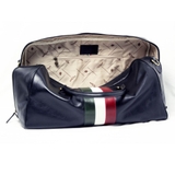 TÚI DU LỊCH DA FULL-GRAIN LEATHER MÀU ĐEN – OLD ANGLER - SẢN XUẤT THỦ CÔNG TỪ ITALY