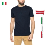 ÁO THUN NAM JERSEY COTTON CỔ CHỮ V CÀI KHUY– CARRERA JEANS - NHẬP KHẨU CHÍNH HÃNG TỪ Ý