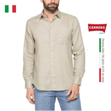 ÁO SƠ MI DÀI TAY NAM VẢI LANH HỖN HỢP T213A1254A – CARRERA JEANS - NHẬP KHẨU CHÍNH NGẠCH TỪ Ý