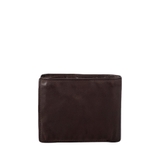 VÍ NAM DA THẬT CAO CẤP MÀU NÂU SẪM – GIANNI CONTI - SẢN XUẤT THỦ CÔNG TỪ ITALY