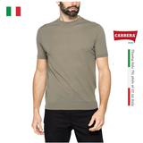 ÁO LEN MỎNG CỘC TAY NAM CỔ TRÒN VẢI COTTON CREPE - CARRERA JEANS - NHẬP KHẨU CHÍNH NGẠCH TỪ ITALIA