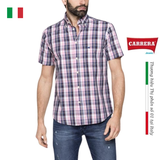ÁO SƠ MI NAM CỘC TAY HỌA TIẾT KẺ SỌC – CARRERA JEANS - NHẬP KHẨU CHÍNH HÃNG TỪ Ý