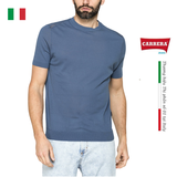 ÁO LEN MỎNG CỘC TAY NAM CỔ TRÒN VẢI COTTON CREPE - CARRERA JEANS - NHẬP KHẨU CHÍNH NGẠCH TỪ ITALIA