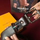 (SEO) THẮT LƯNG DA THẬT NAM MÀU NÂU 5155428-40-28 - GIANNI CONTI - SẢN XUẤT THỦ CÔNG TẠI ITALIA