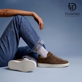 GIÀY SNEAKER DA THẬT NAM (3000 Camoscio Tabacco) - VALDORO - SẢN XUẤT TẠI ITALY