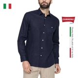 ÁO SƠ MI DÀI TAY NAM HỖN HỢP LANH VÀ COTTON – CARRERA JEANS - NHẬP KHẨU CHÍNH HÃNG TỪ Ý