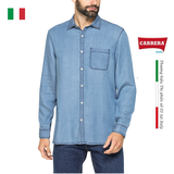 ÁO SƠ MI NAM DENIM LYOCELL DÀI TAY 211A1227A – CARRERA JEANS - NHẬP KHẨU CHÍNH NGẠCH TỪ Ý