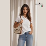 TÚI XÁCH NỮ DA THẬT MÀU BE-NÂU 5284895-984 – GIANNI CONTI - SẢN XUẤT THỦ CÔNG TẠI ITALY