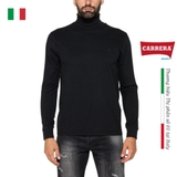 ÁO DÀI TAY NAM MÀU TRƠN VỚI CỔ CAO VÀ LOGO THÊU - CARRERA JEANS - NHẬP KHẨU CHÍNH HÃNG TỪ ITALIA
