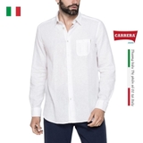ÁO SƠ MI DÀI TAY NAM HỖN HỢP LANH VÀ COTTON – CARRERA JEANS - NHẬP KHẨU CHÍNH HÃNG TỪ Ý