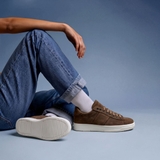 GIÀY SNEAKER DA THẬT NAM (3000 Camoscio Tabacco) - VALDORO - SẢN XUẤT TẠI ITALY