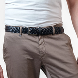 THẮT LƯNG DA THẬT NAM MÀU ĐEN 5105370-35-10 - GIANNI CONTI - SẢN XUẤT THỦ CÔNG TẠI ITALIA