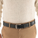 THẮT LƯNG DA NAM 5155428-40 - PAUL - Black - GIANNI CONTI - SẢN XUẤT THỦ CÔNG TỪ ITALIA