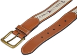 THẮT LƯNG DA NAM MÀU NÂU 11TL02X32-340 - TOMMY HILFIGER - NHẬP KHẨU TRỰC TIẾP TỪ MỸ