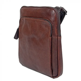 TÚI ĐEO CHÉO DA THẬT MÀU NÂU 4072570-20 - GIANNI CONTI - SẢN XUẤT THỦ CÔNG TỪ ITALY