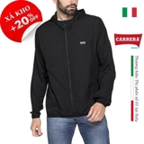 ÁO KHOÁC GIÓ NAM CÓ MŨ MÀU ĐEN – CARRERA JEANS - NHẬP KHẨU CHÍNH HÃNG TỪ Ý