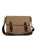 TÚI ĐEO CHÉO DA THẬT MÀU NÂU BE 6022684-609 - GIANNI CONTI - SẢN XUẤT THỦ CÔNG TẠI ITALY