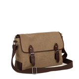 TÚI ĐEO CHÉO DA THẬT MÀU NÂU BE 6022684-609 - GIANNI CONTI - SẢN XUẤT THỦ CÔNG TẠI ITALY