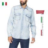 ÁO SƠ MI NAM DÀI TAY VẢI DENIM NHẸ 210A1005X – CARRERA JEANS - NHẬP KHẨU CHÍNH HÃNG TỪ Ý
