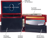 VÍ NAM DA THẬT MÀU NAVY/ĐỎ 31TL220053 - TOMMY HILFIGER - NHẬP KHẨU CHÍNH HÃNG TỪ MỸ