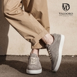 GIÀY SNEAKER DA THẬT NAM (3001 Camoscio Beigie) - VALDORO - SẢN XUẤT TẠI ITALY