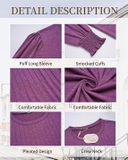 ÁO THUN NỮ DÀI TAY XẾP LY - ZEAGOO - NHẬP KHẨU TRỰC TIẾP TỪ MỸ