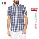 ÁO SƠ MI NAM CỘC TAY HỌA TIẾT KẺ CARO – CARRERA JEANS - NHẬP KHẨU CHÍNH NGẠCH TỪ Ý