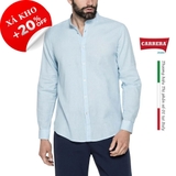 ÁO SƠ MI NAM KIỂU HỖN HỢP LANH VÀ COTTON – CARRERA JEANS - NHẬP KHẨU CHÍNH HÃNG TỪ Ý
