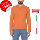 ÁO POLO DÀI TAY NAM COTTON TRƠN MÀU CAM - CARRERA JEANS - NHẬP KHẨU CHÍNH HÃNG TỪ ITALIA