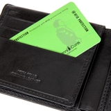 VÍ DA THẬT NAM MÀU ĐEN 9407023-10 – GIANNI CONTI - SẢN XUẤT THỦ CÔNG TẠI ITALY