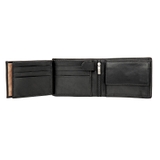 VÍ DA THẬT NAM MÀU ĐEN 917041-10 – GIANNI CONTI - SẢN XUẤT THỦ CÔNG TẠI ITALY