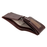 VÍ DA THẬT NAM MÀU NÂU ĐẬM 917041-28 – GIANNI CONTI - SẢN XUẤT THỦ CÔNG TẠI ITALY