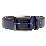 THẮT LƯNG DA THẬT NAM MÀU XANH 5155440-35-40 - GIANNI CONTI - SẢN XUẤT THỦ CÔNG TẠI ITALIA