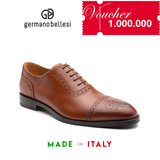 GIÀY DA CÔNG SỞ MÀU NÂU (DA THẬT) - GERMANO BELLESI - SẢN XUẤT THỦ CÔNG TẠI ITALY