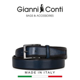 THẮT LƯNG DA THẬT NAM MÀU ĐEN 5155440-35-10 - GIANNI CONTI - SẢN XUẤT THỦ CÔNG TẠI ITALIA