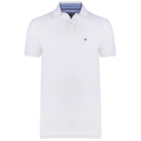 ÁO POLO TAY LỠ NAM REGULAR FIT MÀU TRẮNG LA20240263 - TOMMY HILFIGER - NHẬP KHẨU CHÍNH HÃNG TỪ CHLB ĐỨC