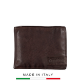 VÍ NAM DA THẬT CAO CẤP MÀU NÂU SẪM – GIANNI CONTI - SẢN XUẤT THỦ CÔNG TỪ ITALY