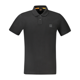 ÁO POLO NAM CỘC TAY SLIM FIT MÀU ĐEN - BOSS - NHẬP KHẨU CHÍNH HÃNG TỪ ITALIA