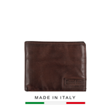 VÍ NAM MÀU NÂU 4207220 - RAUL - Brown – GIANNI CONTI - SẢN XUẤT THỦ CÔNG TỪ ITALY