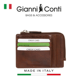 VÍ DA THẬT NAM MÀU NÂU 4037194-20 – GIANNI CONTI - SẢN XUẤT THỦ CÔNG TẠI ITALY