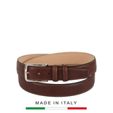 THẮT LƯNG DA NAM MÀU NÂU SẪM - GIANNI CONTI - SẢN XUẤT THỦ CÔNG TỪ ITALIA