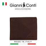 VÍ DA THẬT NAM MÀU NÂU 4777111-20 – GIANNI CONTI - SẢN XUẤT THỦ CÔNG TẠI ITALY