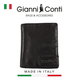 VÍ DA THẬT NAM MÀU ĐEN 4207387-10 – GIANNI CONTI - SẢN XUẤT THỦ CÔNG TẠI ITALY