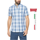 ÁO SƠ MI NAM CỘC TAY HỌA TIẾT KẺ CARO – CARRERA JEANS - NHẬP KHẨU CHÍNH NGẠCH TỪ Ý