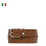THẮT LƯNG DA THẬT NAM MÀU NÂU AM0AM13687_GB8 - TOMMY HILFIGER - NHẬP KHẨU CHÍNH HÃNG TỪ Ý