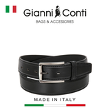 THẮT LƯNG DA THẬT NAM MÀU ĐEN 9405243-40-10 - GIANNI CONTI - SẢN XUẤT THỦ CÔNG TỪ ITALIA