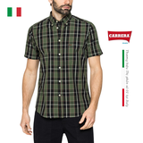 ÁO SƠ MI NAM CỘC TAY HỌA TIẾT KẺ CARO – CARRERA JEANS - NHẬP KHẨU CHÍNH NGẠCH TỪ Ý