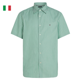 ÁO SƠ MI NAM HỌA TIẾT KẺ SỌC MÀU FORT GREEN MW0MW39161_0CD - TOMMY HILFIGER - NHẬP KHẨU CHÍNH HÃNG TỪ Ý