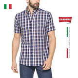 ÁO SƠ MI NAM CỘC TAY HỌA TIẾT KẺ CARO – CARRERA JEANS - NHẬP KHẨU CHÍNH NGẠCH TỪ Ý
