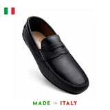 GIÀY LƯỜI DA THẬT NAM Alex-13_Black (20-Nero) - MADE IN ITALY - SẢN XUẤT TẠI ITALY